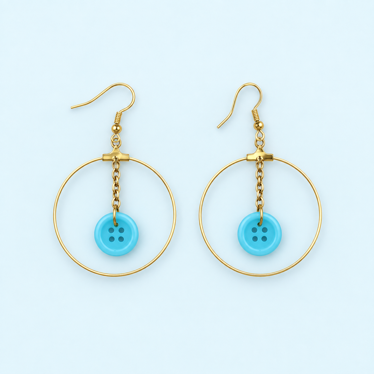 Button Collection - Drop Earrings