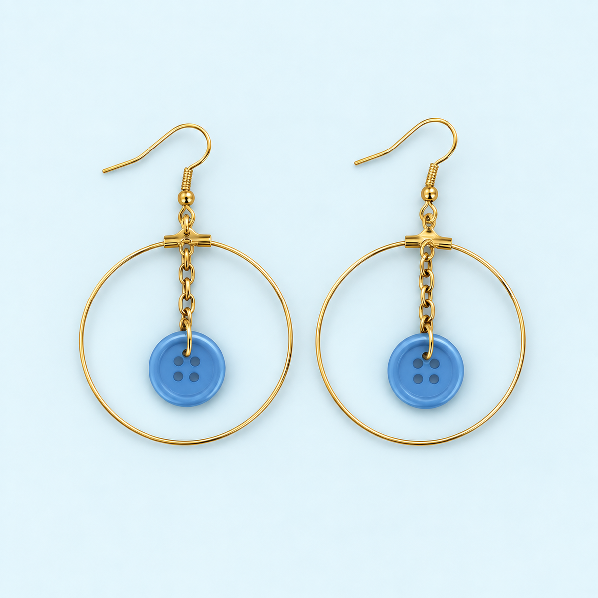 Button Collection - Drop Earrings