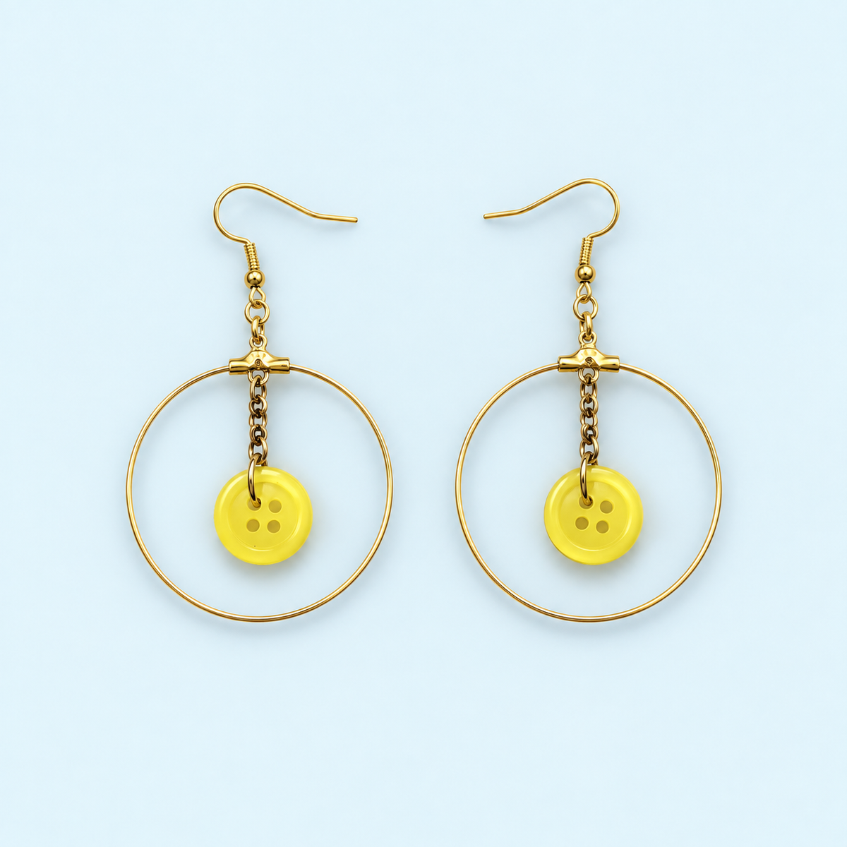 Button Collection - Drop Earrings