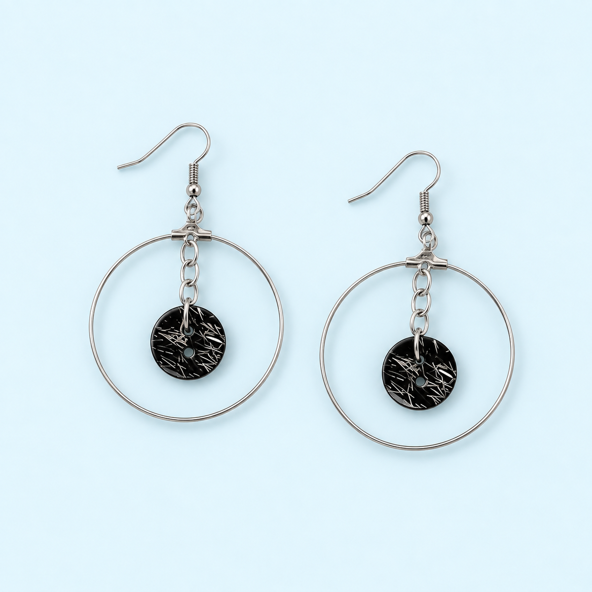 Button Collection - Drop Earrings