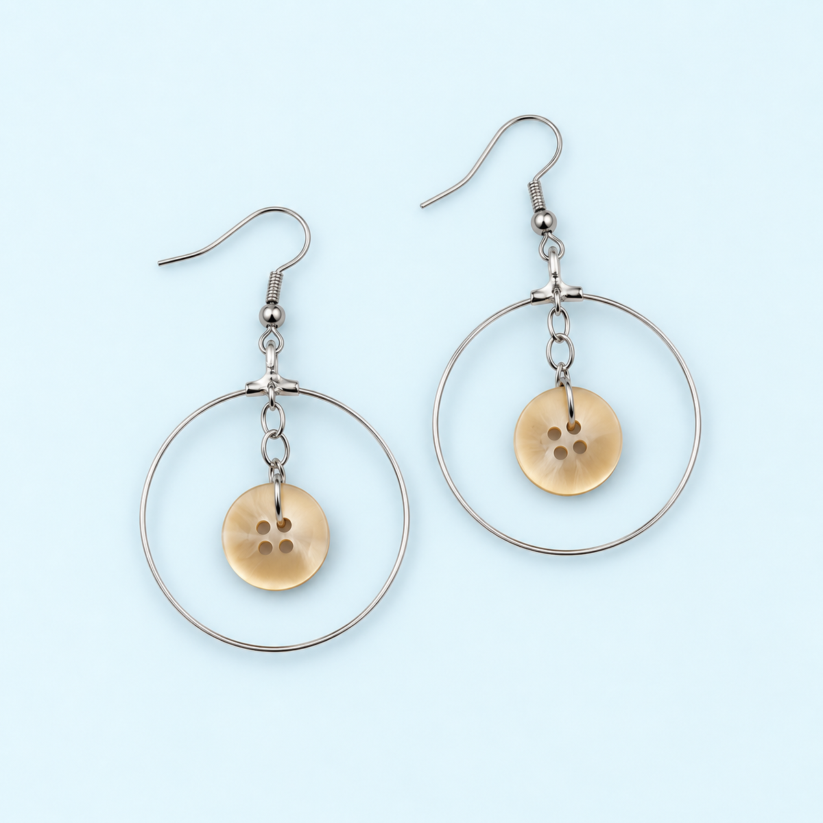 Button Collection - Drop Earrings