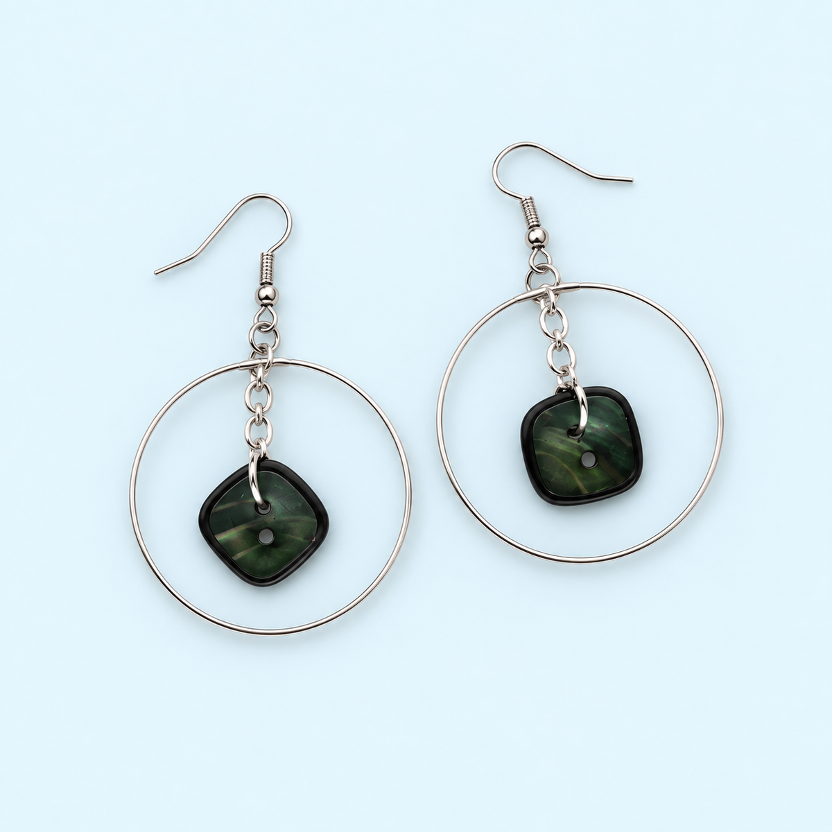 Button Collection - Drop Earrings