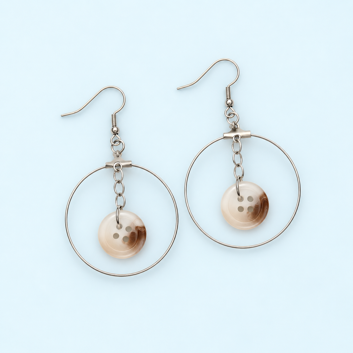 Button Collection - Drop Earrings