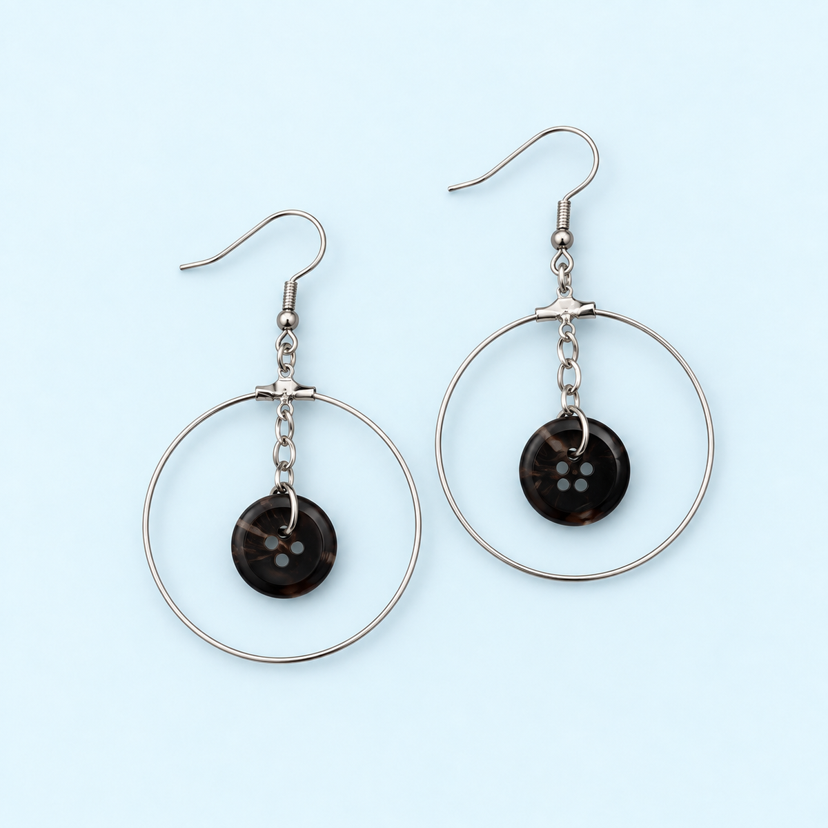 Button Collection - Drop Earrings