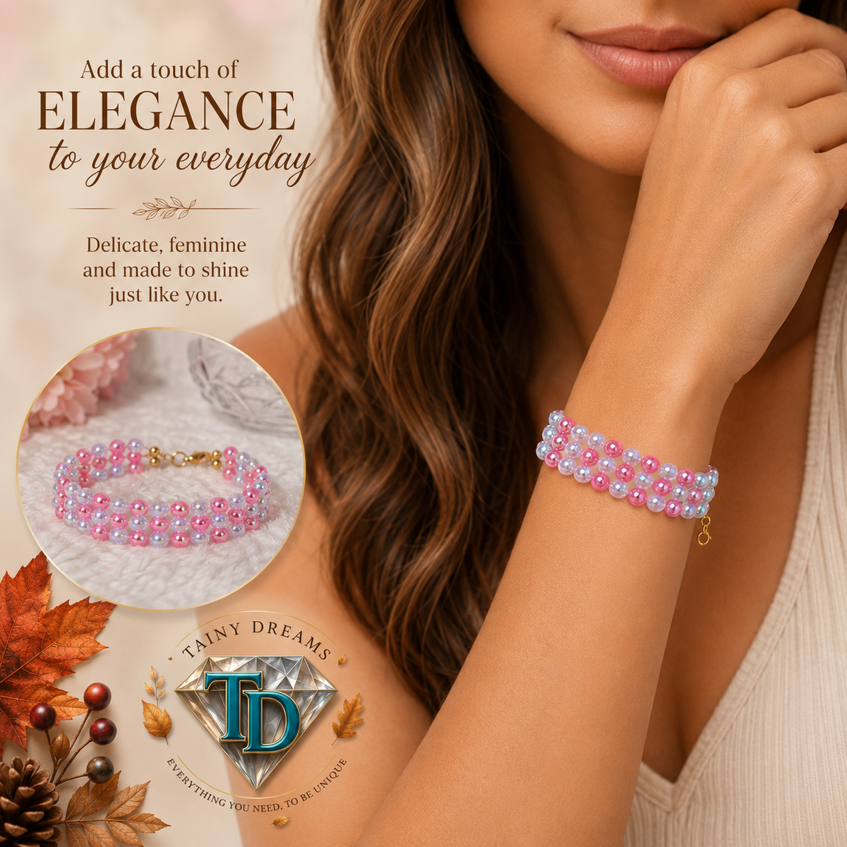 Trending Collection - Invisible Bubblegum Beaded Bracelet