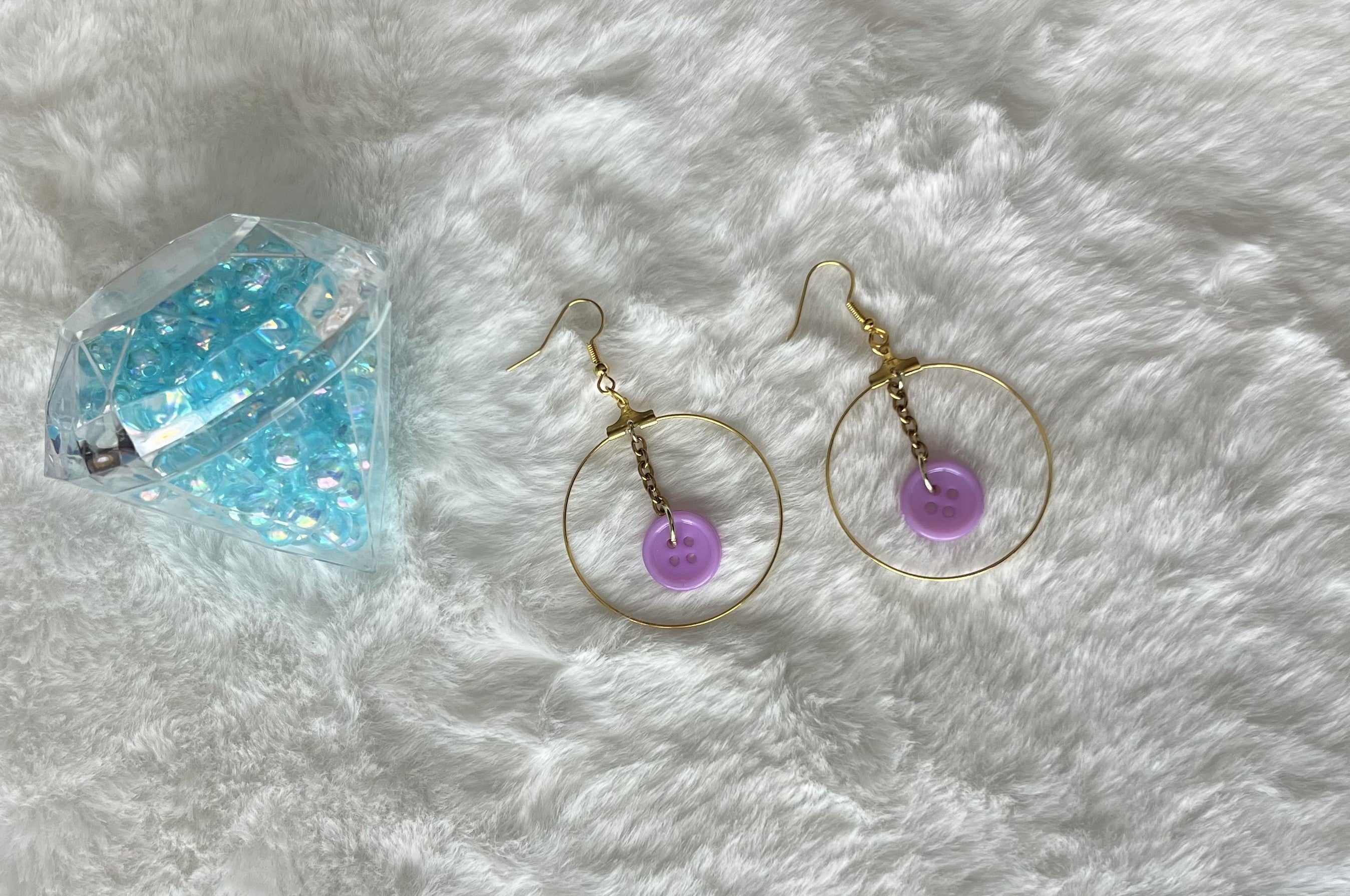 Button Collection - Drop Earrings