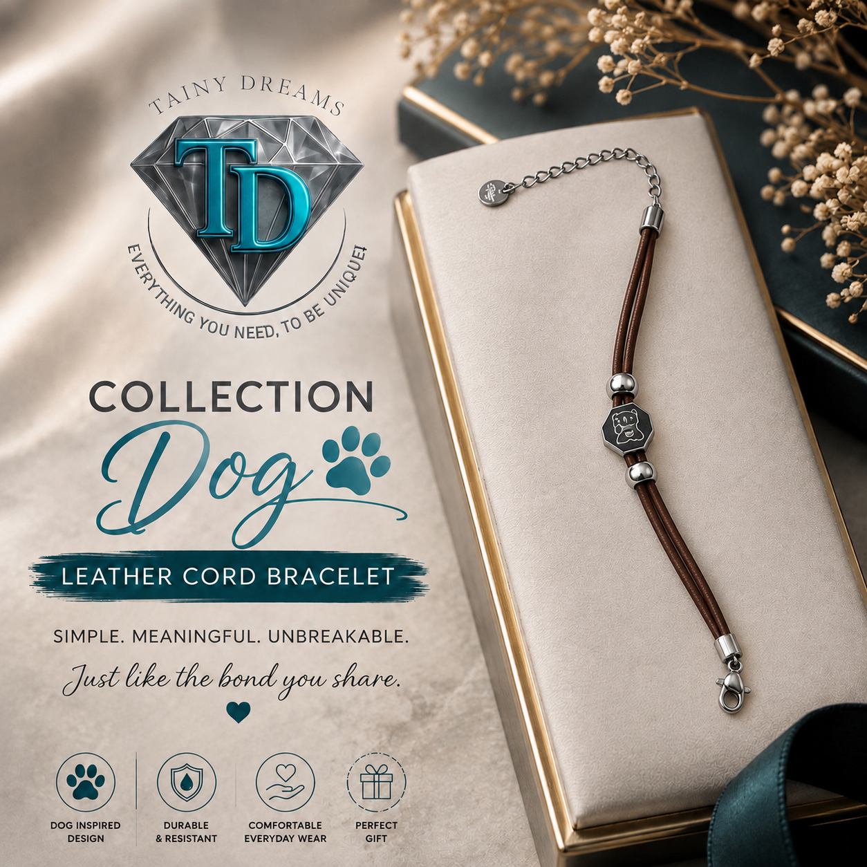 Dog Collection - Titanium Bracelet