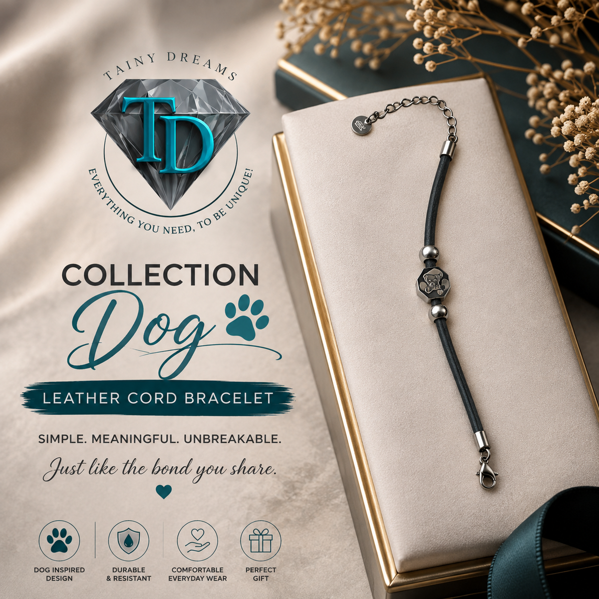Dog Collection - Titanium Bracelet
