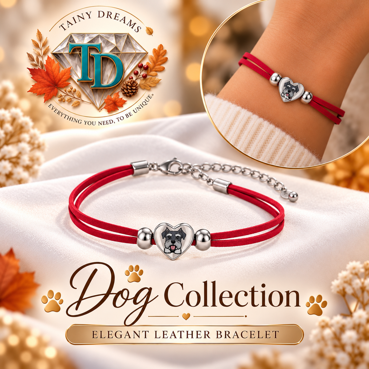 Dog Collection - Elegant Leather Bracelet