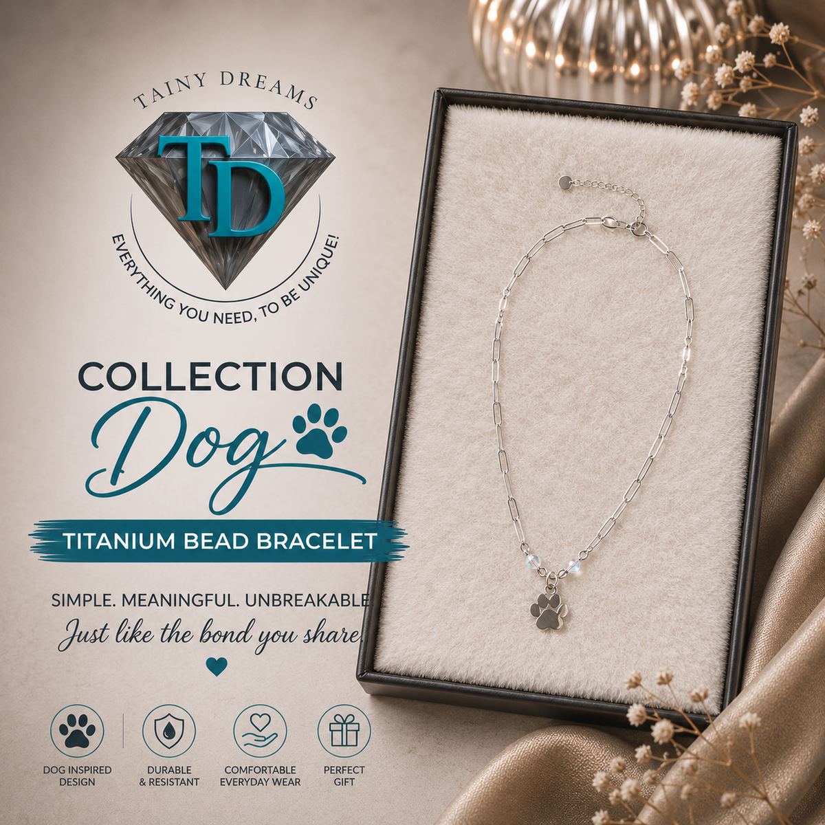 Dog Collection - Titanium Necklace