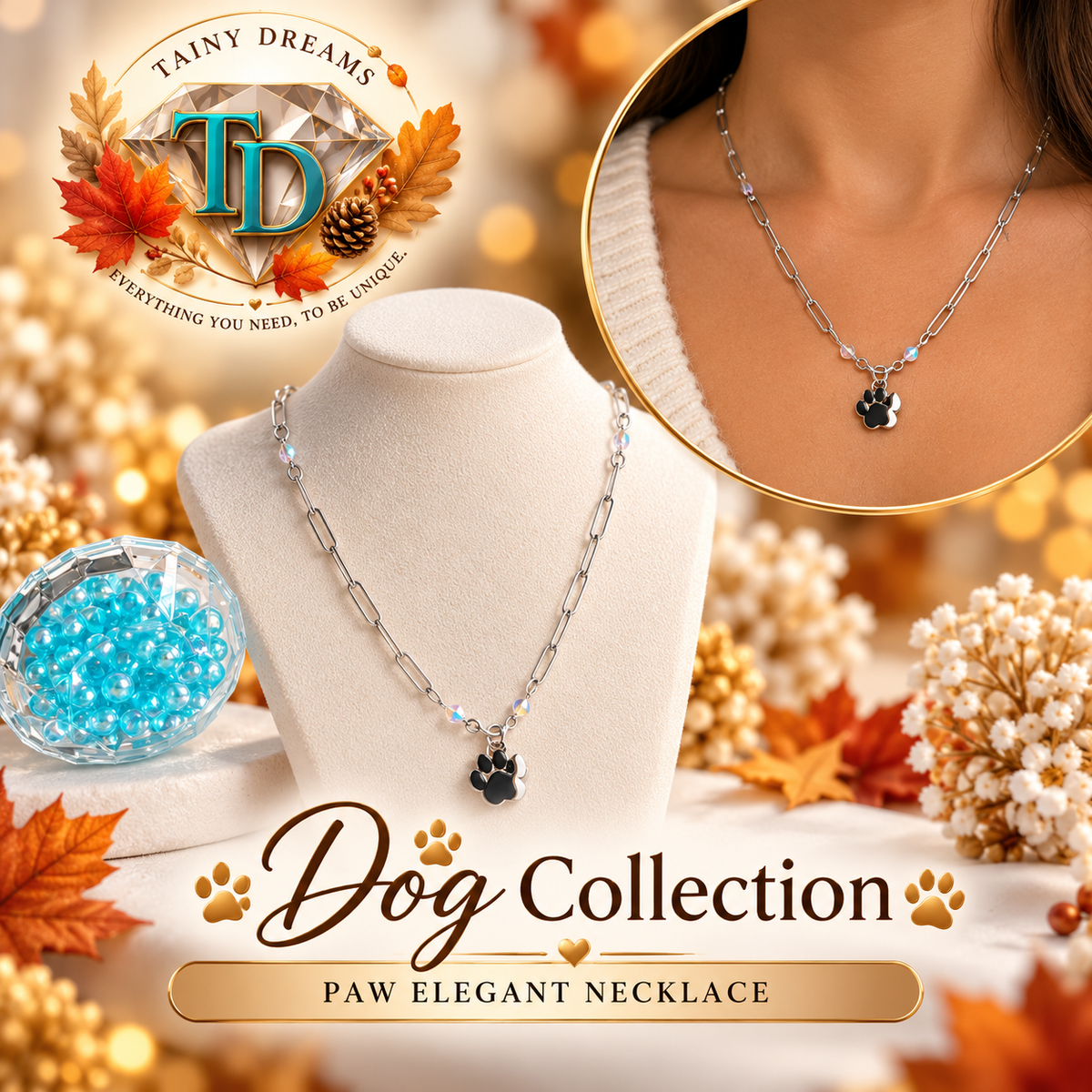 Dog Collection - Paw Elegant Necklace