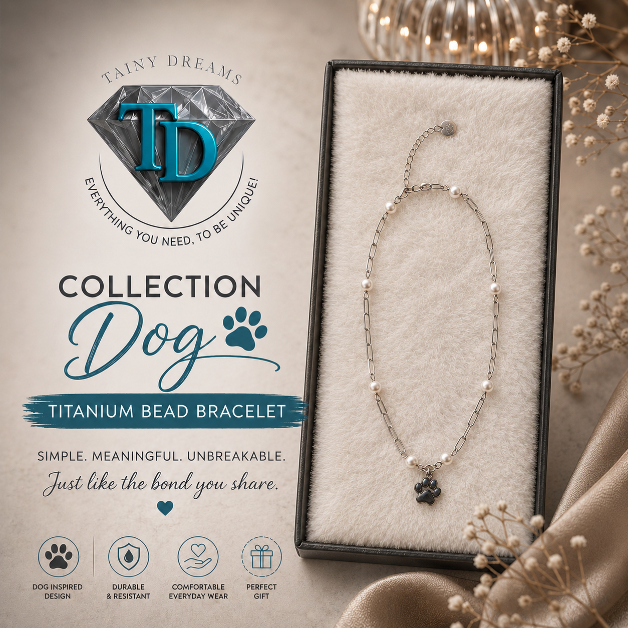 Dog Collection - Titanium Necklace