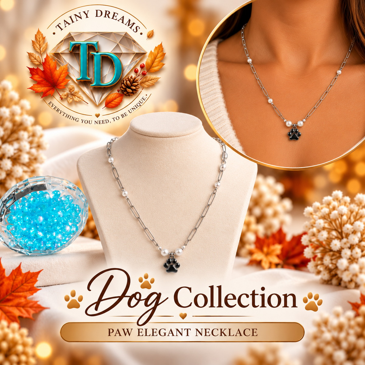 Dog Collection - Paw Elegant Necklace