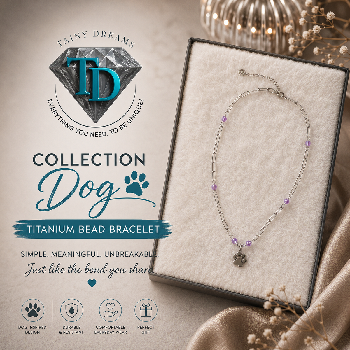 Dog Collection - Titanium Necklace