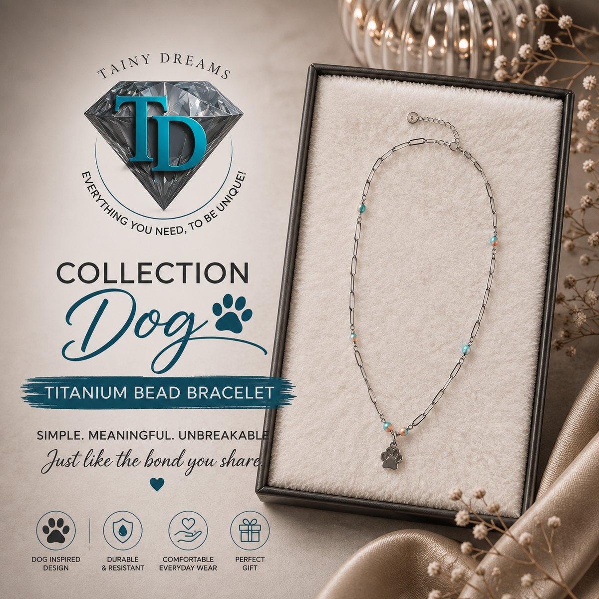 Dog Collection - Titanium Necklace