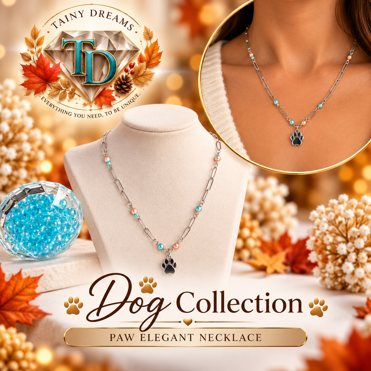 Dog Collection - Paw Elegant Necklace