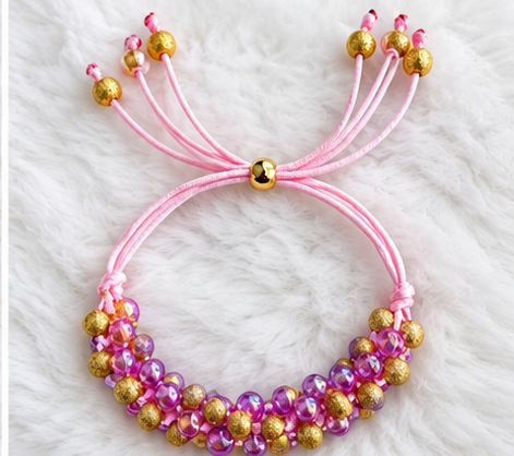 Elegant Collection - Bubblegum Beaded Bracelet