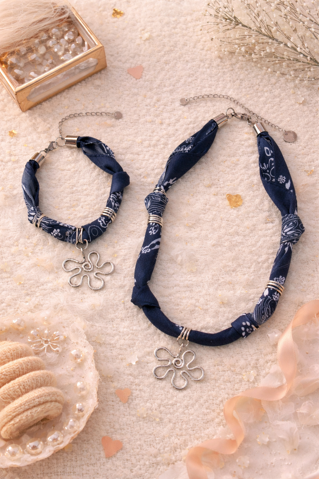 Handkerchief Collection - Necklace & Bracelet Set