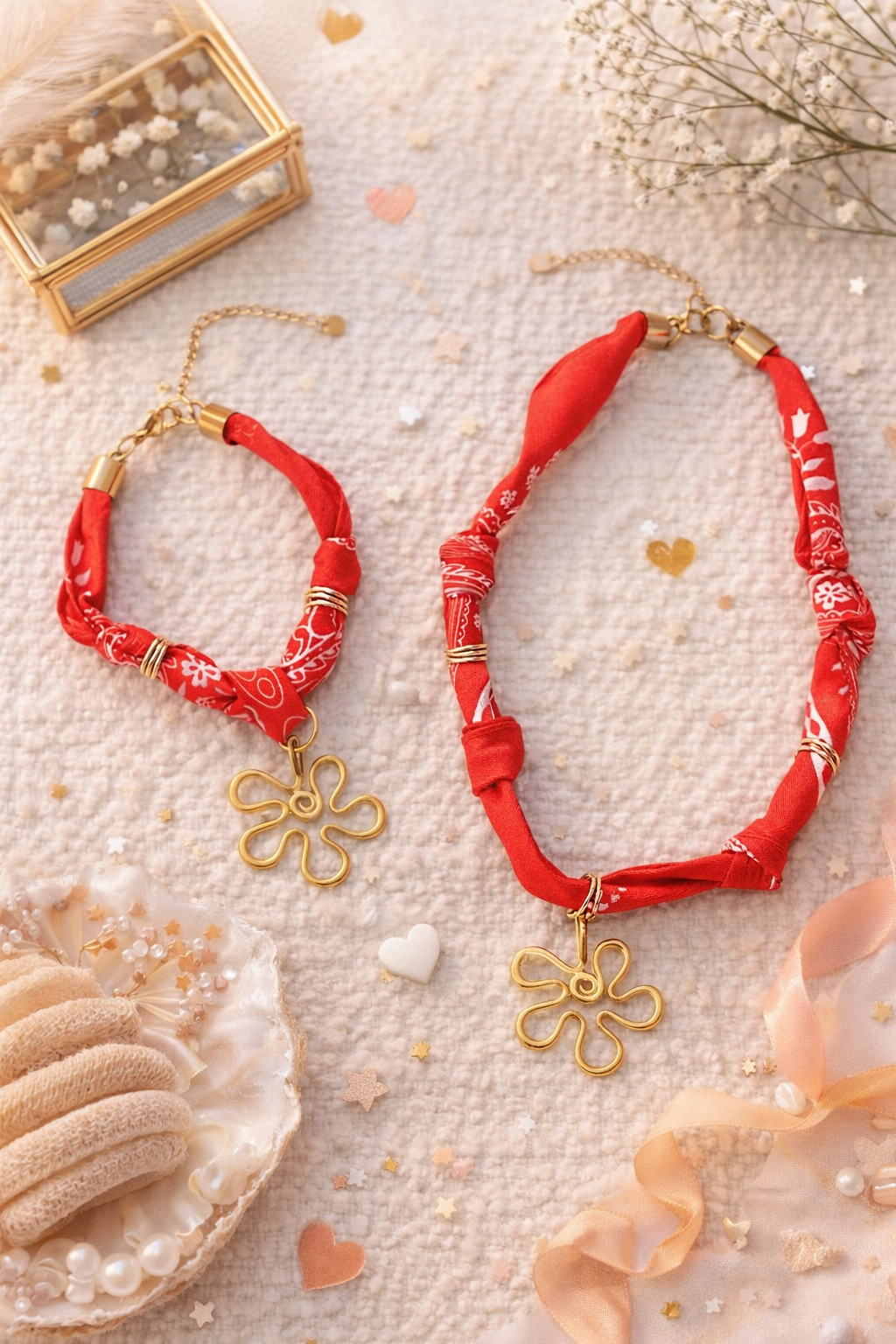 Handkerchief Collection - Necklace & Bracelet Set