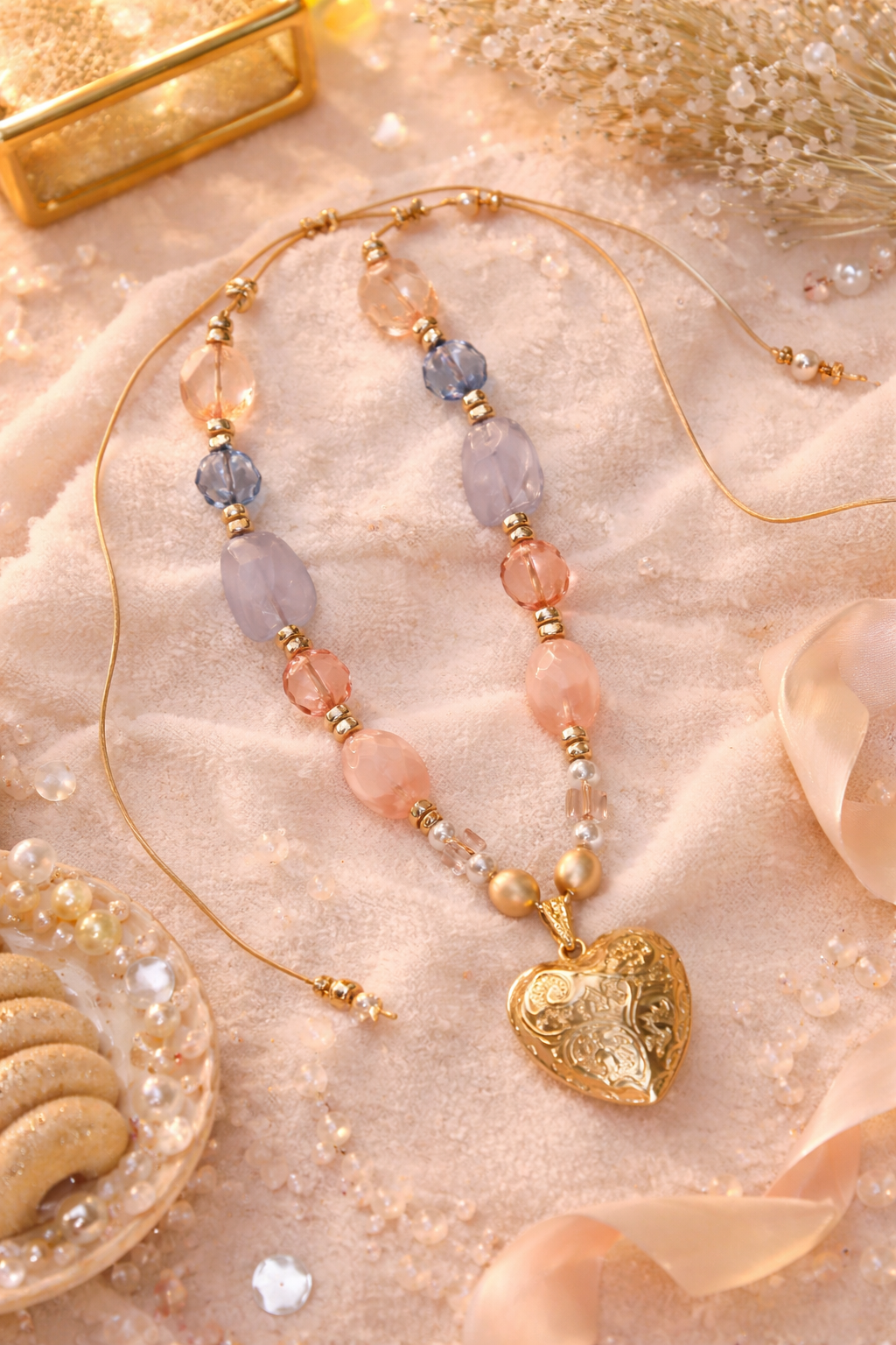 Heart Collection - Adjustable Elegant Stone Necklace