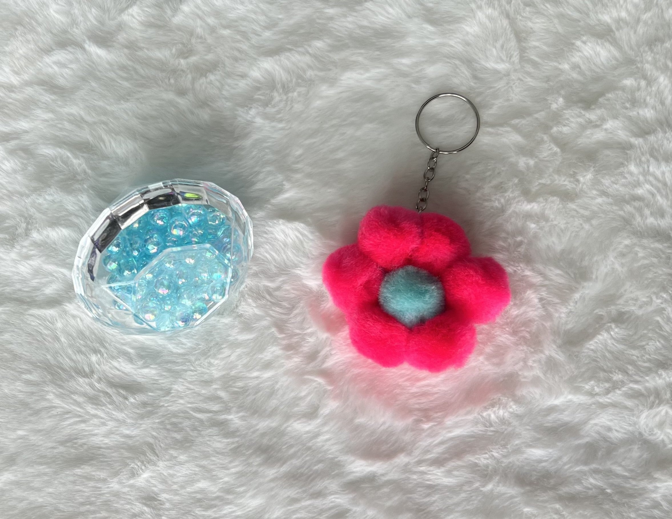Spring Collection - Flower Pom Pom Keychains