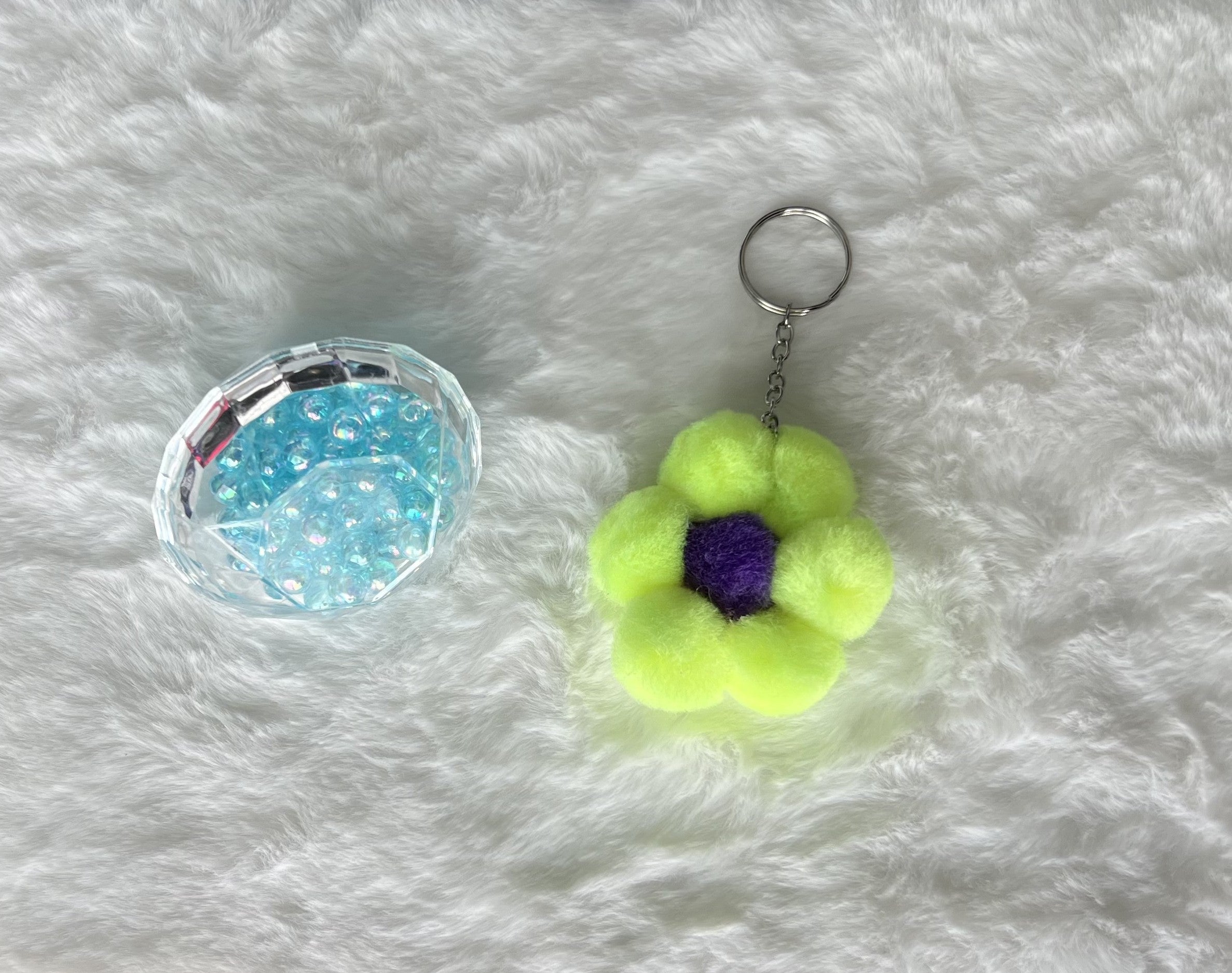 Spring Collection - Flower Pom Pom Keychains